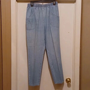 Cascade Blues Pull-Up Elastic Blue Jeans W/2 Pockets - Size 12A
